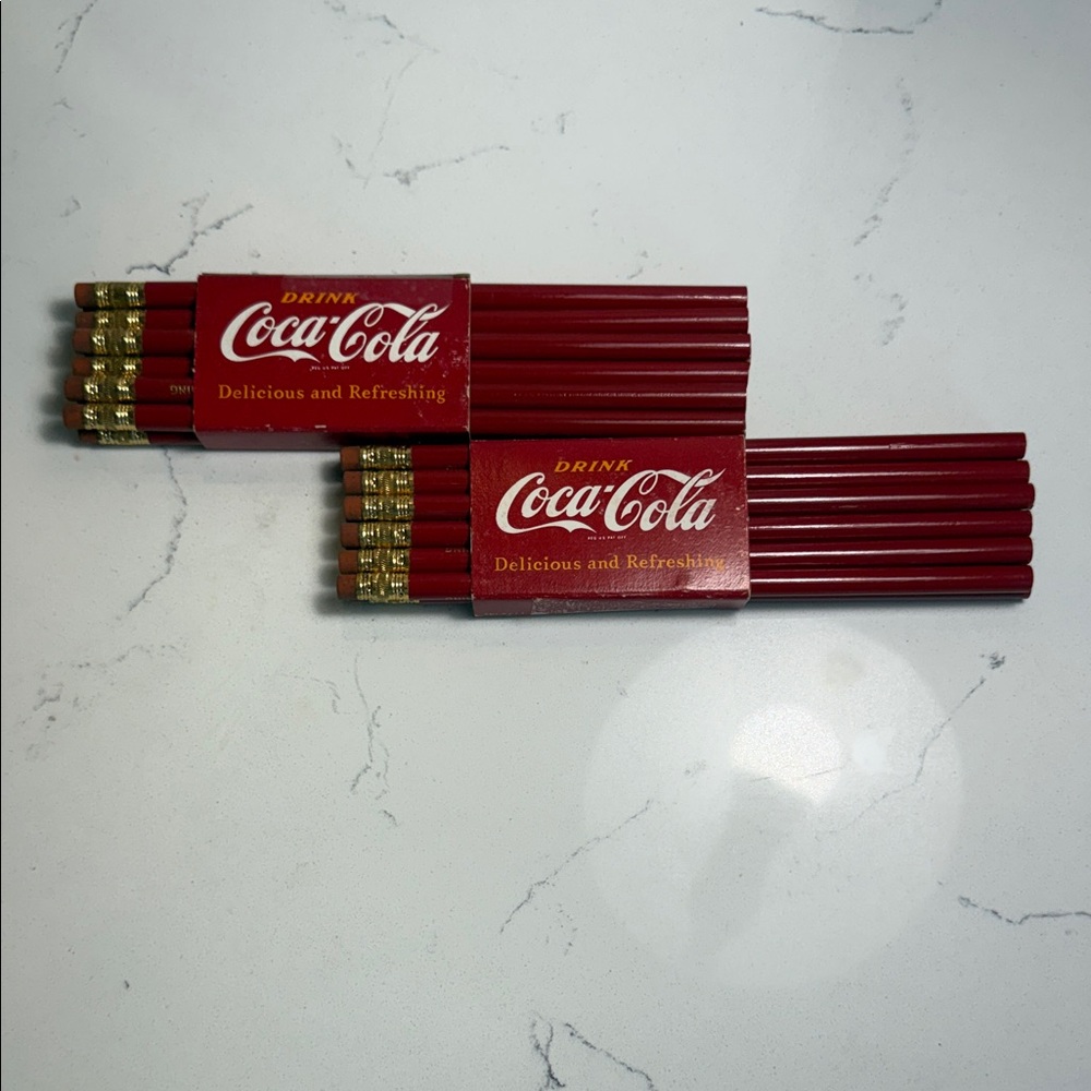 Vintage Coca Cola Red Pencil Case Set